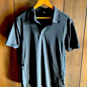 Lululemon Black Metal Vent Polo